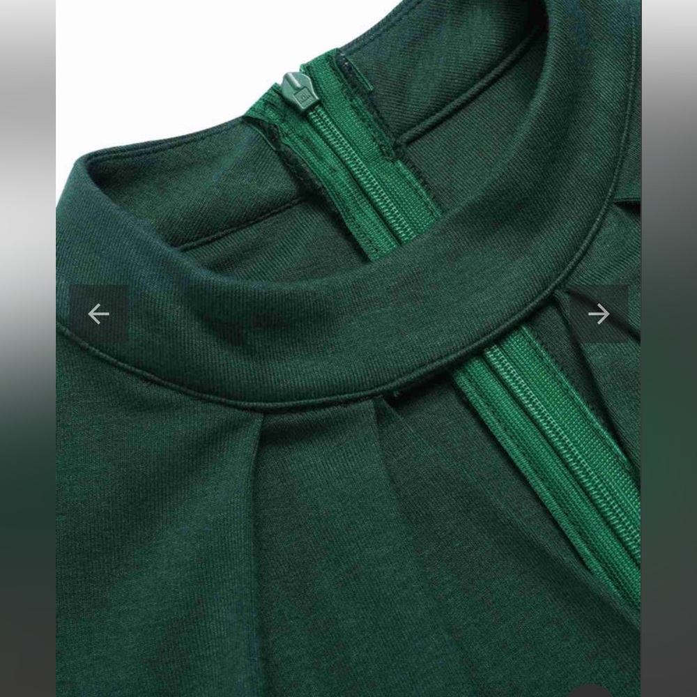 Retrostage GREEN 1930S PLAID KEYHOLE NECK BELTED JUMPSUIT small NWT - Picture 3 of 13